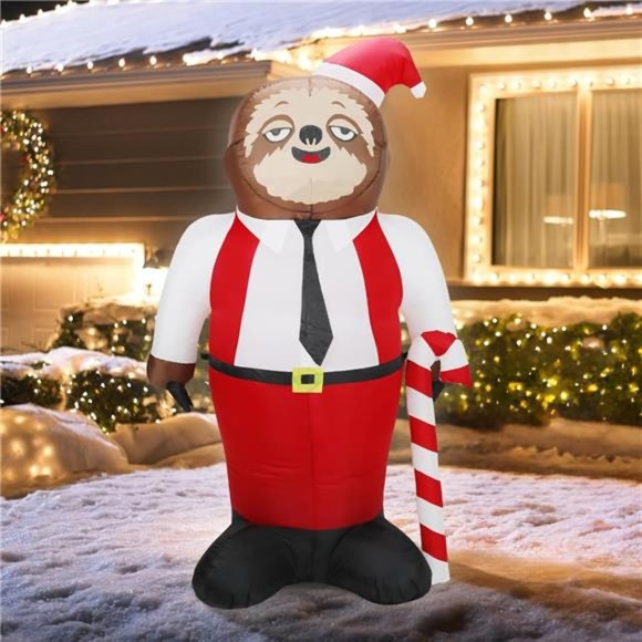 Holiday | 55ft H Christmas Inflatable Mrsloth With Buildin Led Lights ...